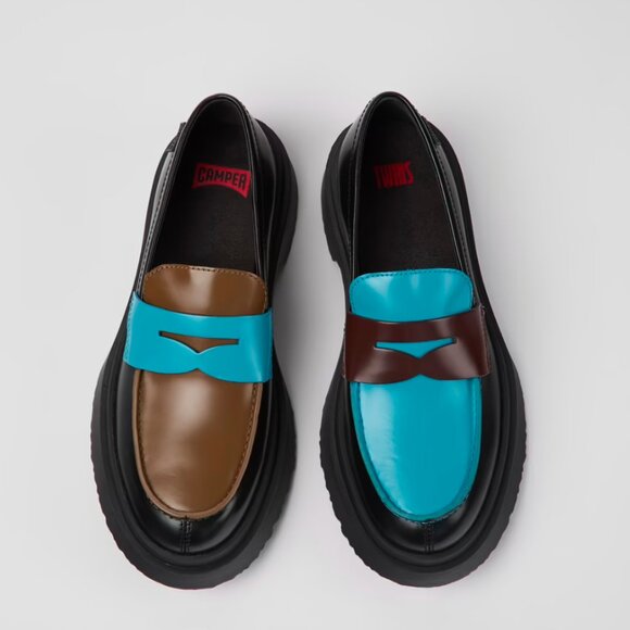 Twins Multicolored leather loafers for women - Picture 4 of 5